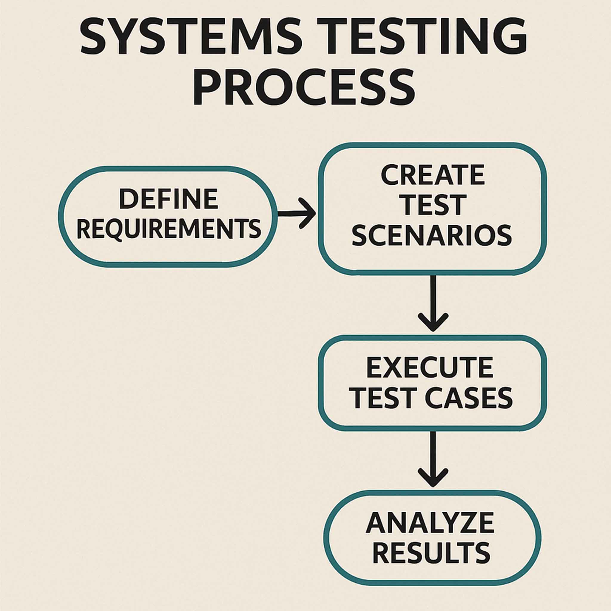 Visual representation of the systems testing process showing integration of emotional waves with framework principles