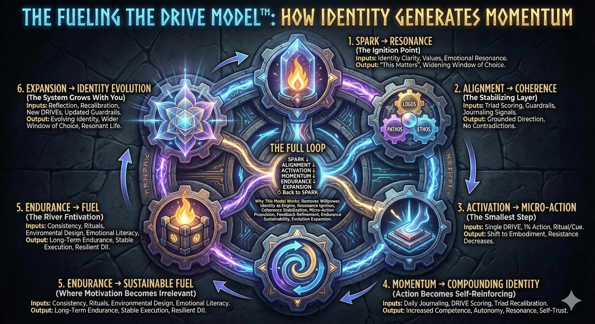 DRIVE Model nervous system rewiring visualization